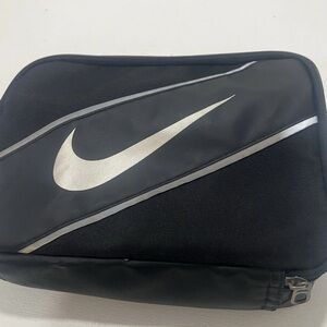 NIKE Youth/Adult Insulated Lunch Box Tote Bag Black & Silver 10” X 8” X 3”